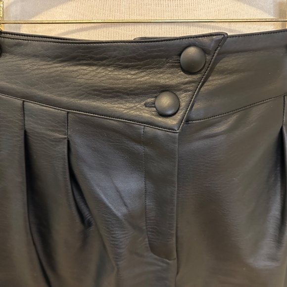 Black  Faux Leather Shorts - Picture 2 of 5